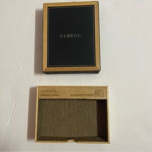 George Wallet and Passport Holder Wooden Box